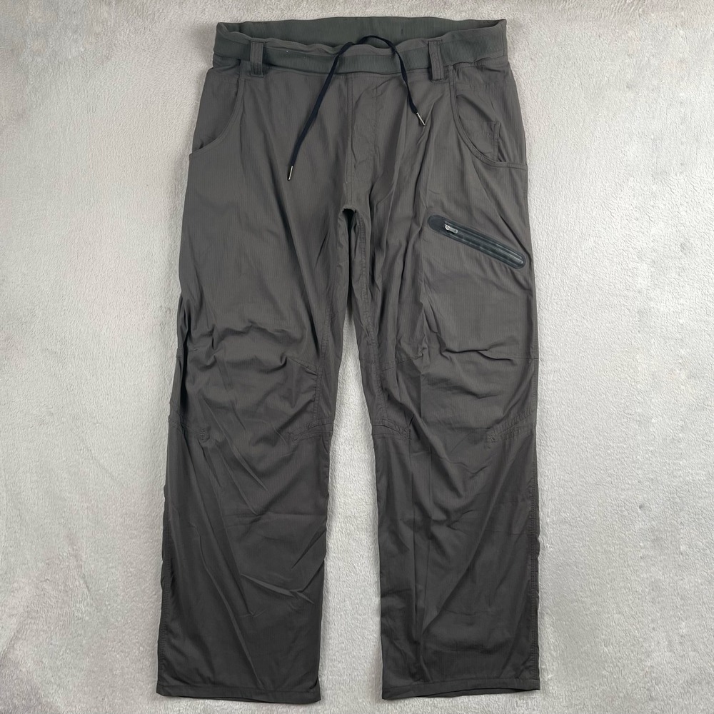 Lululemon Seawall Track Pants Mens XL Green Striped Dance Studio Drawstring 31"